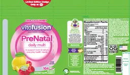 Label for PreNatal Natural Raspberry Lemonade Flavor