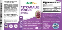 Label for Astragalus 3000 mg