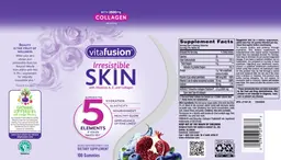 Label for Irresistible Skin Natural Berry Pomegranate Flavor
