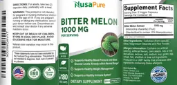 Label for Bitter Melon 1000 mg