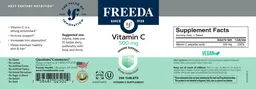 Label for Vitamin C 500 mg