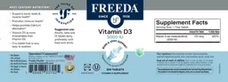 Label for Vitamin D3 5000 IU