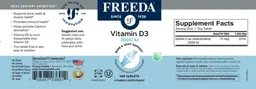 Label for Vitamin D3 3000 IU
