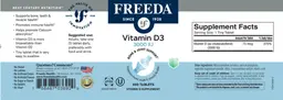 Label for Vitamin D3 3000 IU
