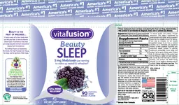 Label for Beauty Sleep Natural Berry Flavor