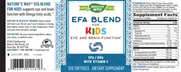 Label for EFA Blend for Kids