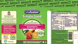 Label for Women's Natural Tangerine Strawberry Flavor