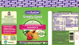 Label for Women's Natural Tangerine Strawberry Flavor