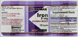 Iron 5 mg Bio-Max Series