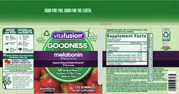 Label for Melatonin 10 mg Strawberry