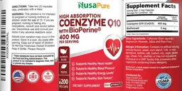 Label for High Absorption Coenzyme Q10 with BioPerine