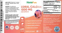 Label for Coral Calcium 1000 mg
