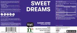 Label for Sweet Dreams Blueberry Lavender