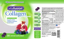 Label for Collagen 2500 mg Natural Berry Pomegranate Flavor