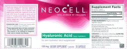 Label for Hyaluronic Acid Daily Hydration 120 mg