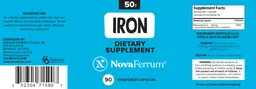 Label for Iron 50 mg