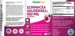 Label for Echinacea Goldenseal 900 mg