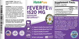 Label for Feverfew