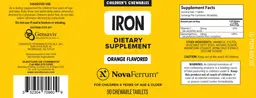 Label for Iron Children's Chewables Orange Flavored