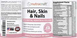 Label for Hair, Skin & Nails