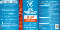 Label for Sleep Orange Vanilla