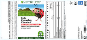 Kids Chewable Vitamin C Fruit Punch Natu