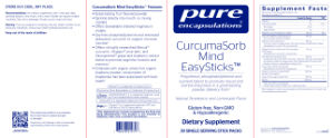 CurcumaSorb Mind EasySticks Natural Stra