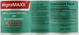 Label for MigraMaxx