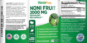Noni Fruit 2000 mg