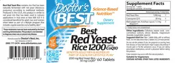 Label for Best Red Yeast Rice 1200 With CoQ10