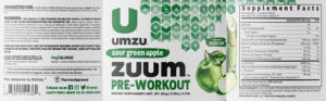 Zuum Pre-Workout Sour Green Apple