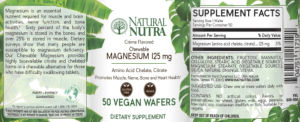 Chewable Magnesium 125 mg Creme Flavored