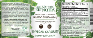 Ginkgo Biloba 60 mg