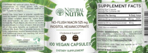 No-Flush Niacin 525 mg Inositol Hexanico