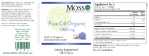 Flax Oil Organic 1000 mg