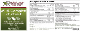 Multi-Complex with Vitamin K
