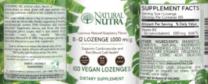 B-12 Lozenge 1,000 mcg Luscious Natural 
