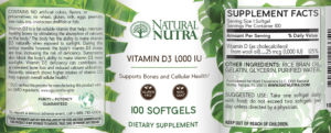Vitamin D3 1,000 IU