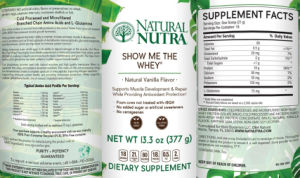 Show Me The Whey Natural Vanilla Flavor