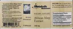 Label for African Mango Extract
