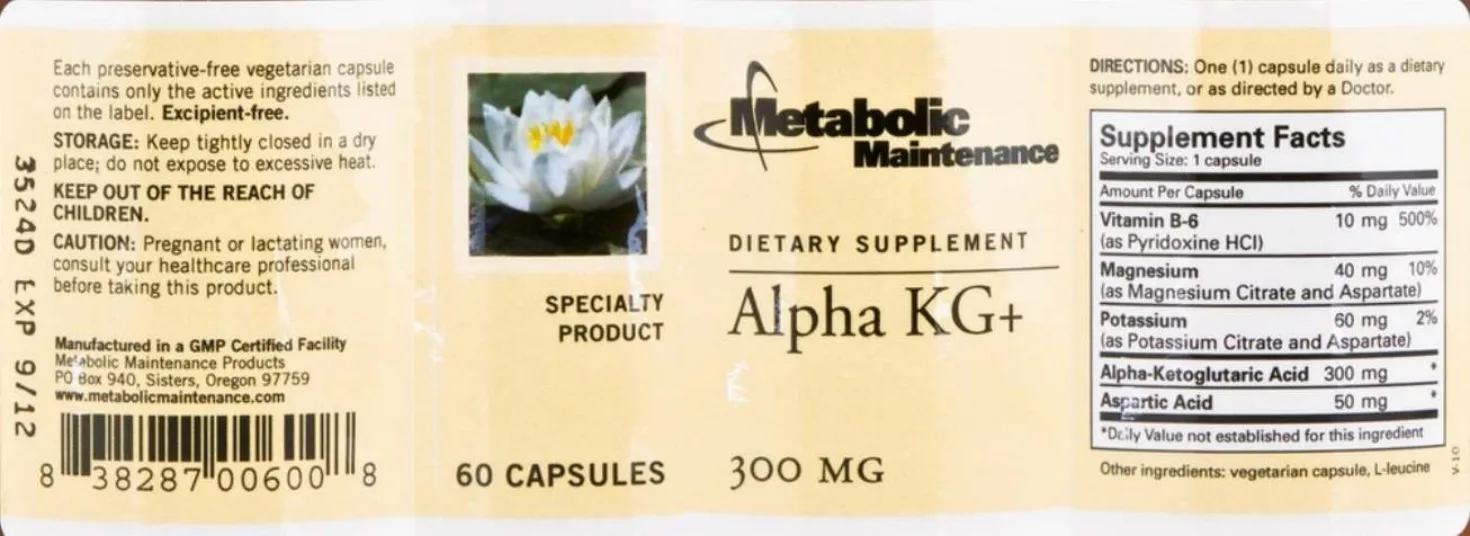 Label for Alpha KG+