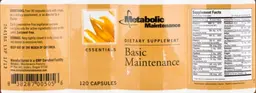 Label for Basic Maintenance