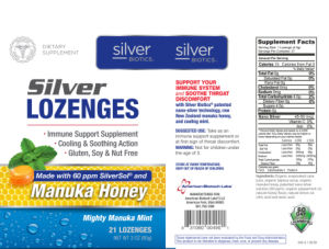 Silver Lozenges Mighty Manuka Mint