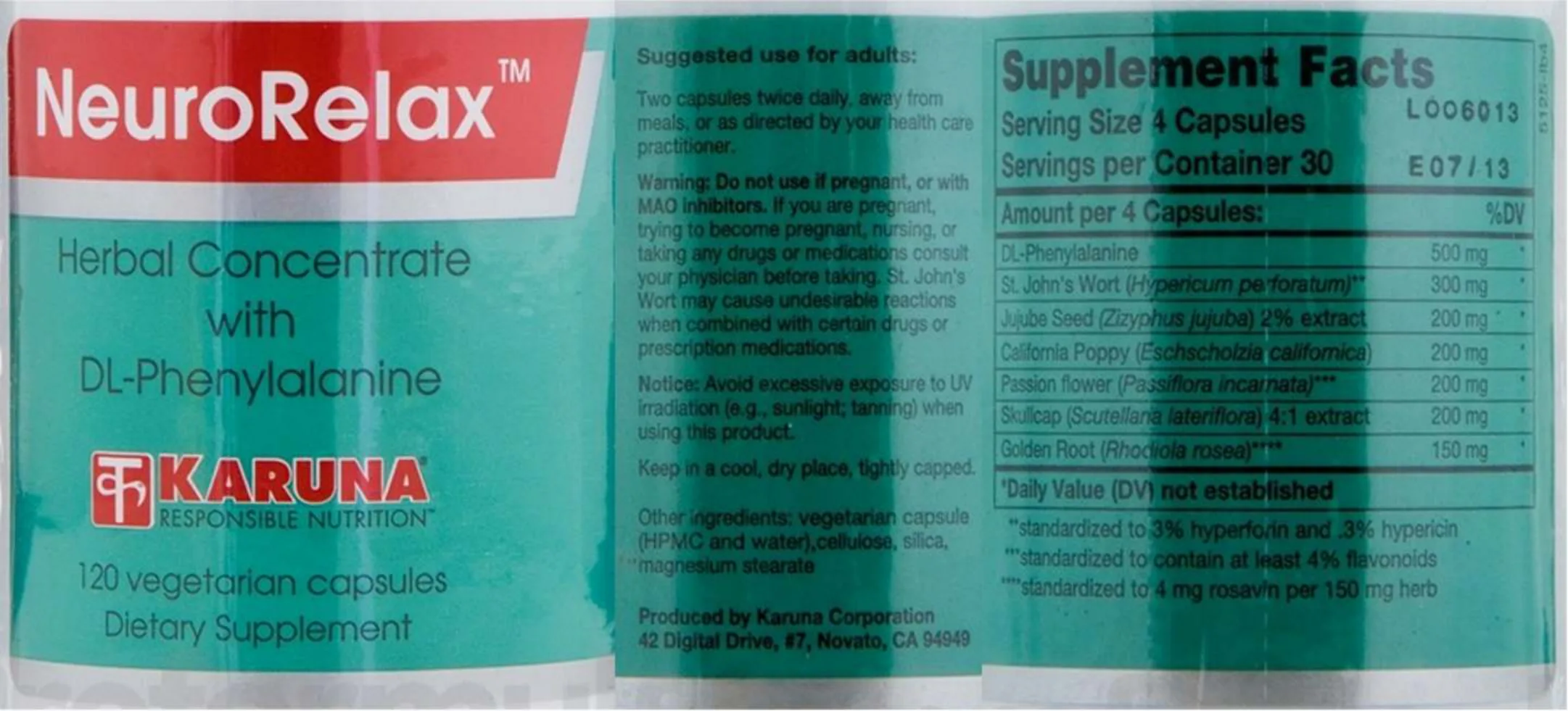 Label for NeuroRelax