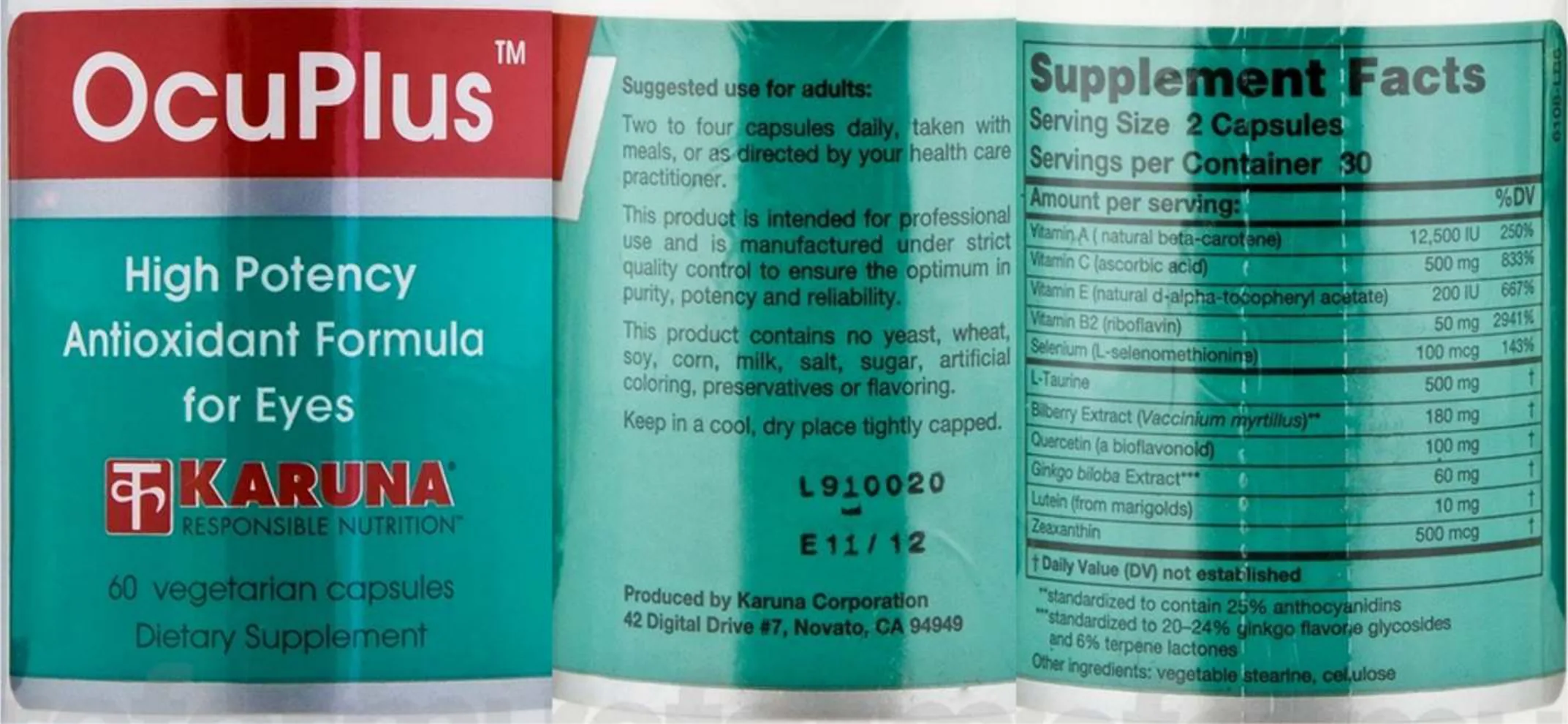 Label for OcuPlus
