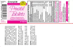 Label for Prenatal Tablets