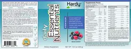 Label for Daily Essential Nutrients Powder Mixed Berry