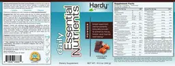 Label for Daily Essential Nutrients Powder Chocolate Caramel