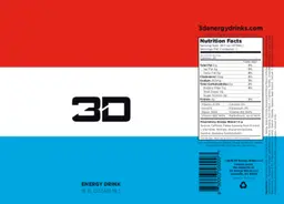 Label for 3D Energy Drink Liberty Pop