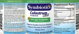 Label for Colostrum Plus Powder